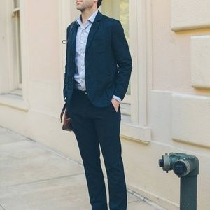 Taylor Stitch Navy Birdseye Jacket and Trousers